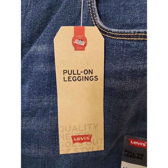 Levis Pull on Legging Jeans Womens 16W Short Blue Medium Wash Stretch NEW - Picture 6 of 13